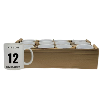 12 Canecas Porcelana Brancas Para Sublimação 325ml