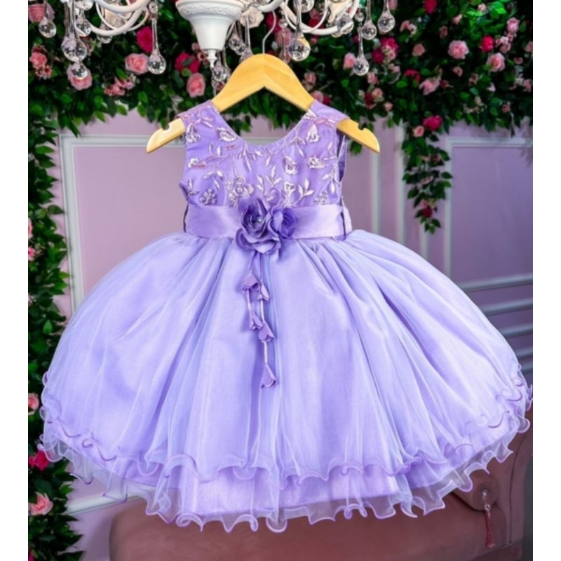 Vestido infantil festa da princesa Sofia - Lilás