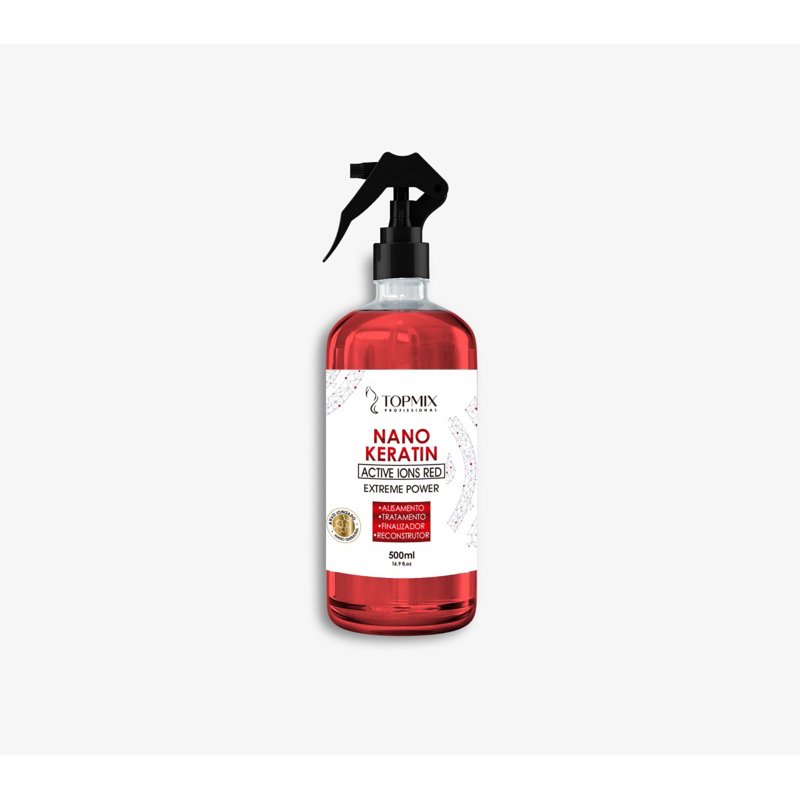 Nano keratin Red com Active íons Topmix Profisional 500ml | Shopee Brasil