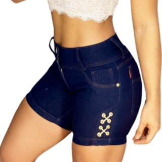 Short Jeans Feminino destroyed Jeans Premium Da moda Short curto