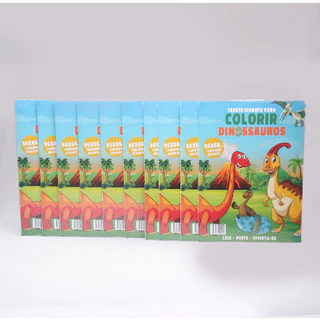 Kit 10 Livros | Tapete Gigante Para Colorir | Dinossauros