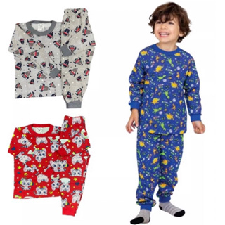 Pijama juvenil infantil De Malha Com Punho Inverno até 16 anos