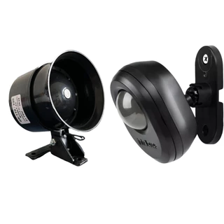 01 Sirene GLK Bivolt 110v 220v Para Alarmes + 01 Sensor De Presença Intelbras