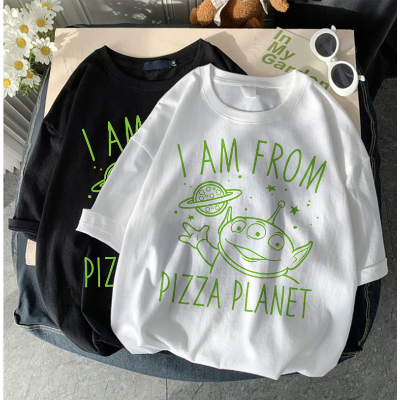 Camiseta masculina Alien Pizza Extraterrestre Desenho Camisa Blusa Branca  Estampada em Promoção na Americanas