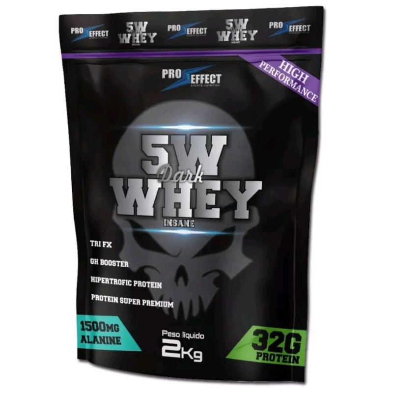 Whey 5W Dark Insane 2kg Refil Pro Effect Concentrado