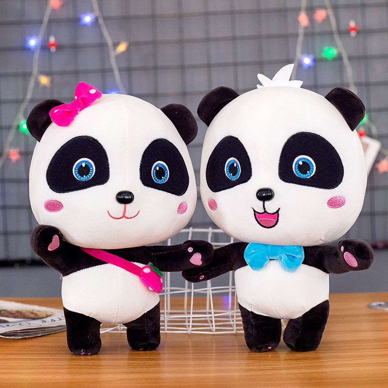 Babybus Kiki E Miaumiau Pandas de Pelúcias Brinquedo Presente