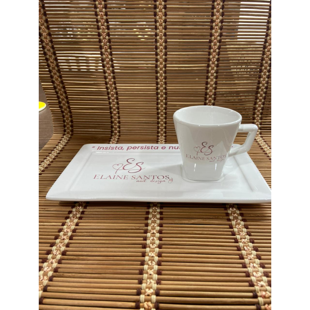 Xícara Personalizada Com Nome / Sua logo de Porcelana Café Plateau 65ml 01 Unidade