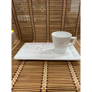 Xícara Personalizada Com Nome / Sua logo de Porcelana Café Plateau 65ml 01 Unidade