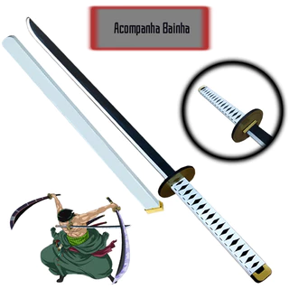 Espada / Katana Wado Ichimonji Zoro One Piece em MDF com Bainha 90cm