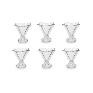 Jogo de 6 Taças para Sobremesa em Vidro Crema 190Ml - Mimo Style