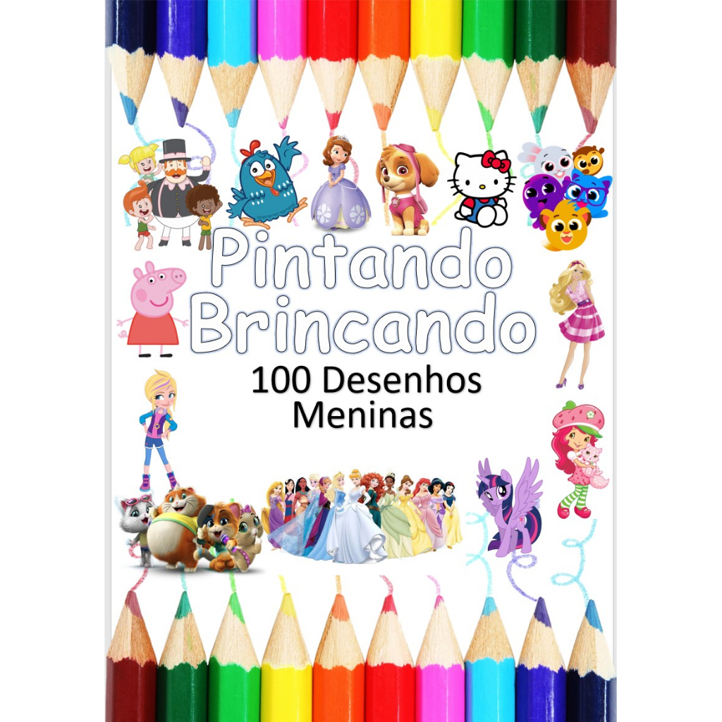 100 Desenhos Para Colorir e Pintar - Tema Pokemon - Folhas A4 Sulfite  Avulsas/Soltas