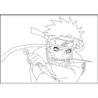 Desenho de naruto uzumaki sombra do fogo pintado e colorido por Usuário não  registrado o dia 10 de Maio do 2021