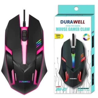 Mouse Gamer Rgb Com Fio Sensor De Laser 1200dpi Dw-02