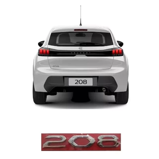 Emblema Letreiro Cromado 208 Peugeot Ano 2021 2022 2023