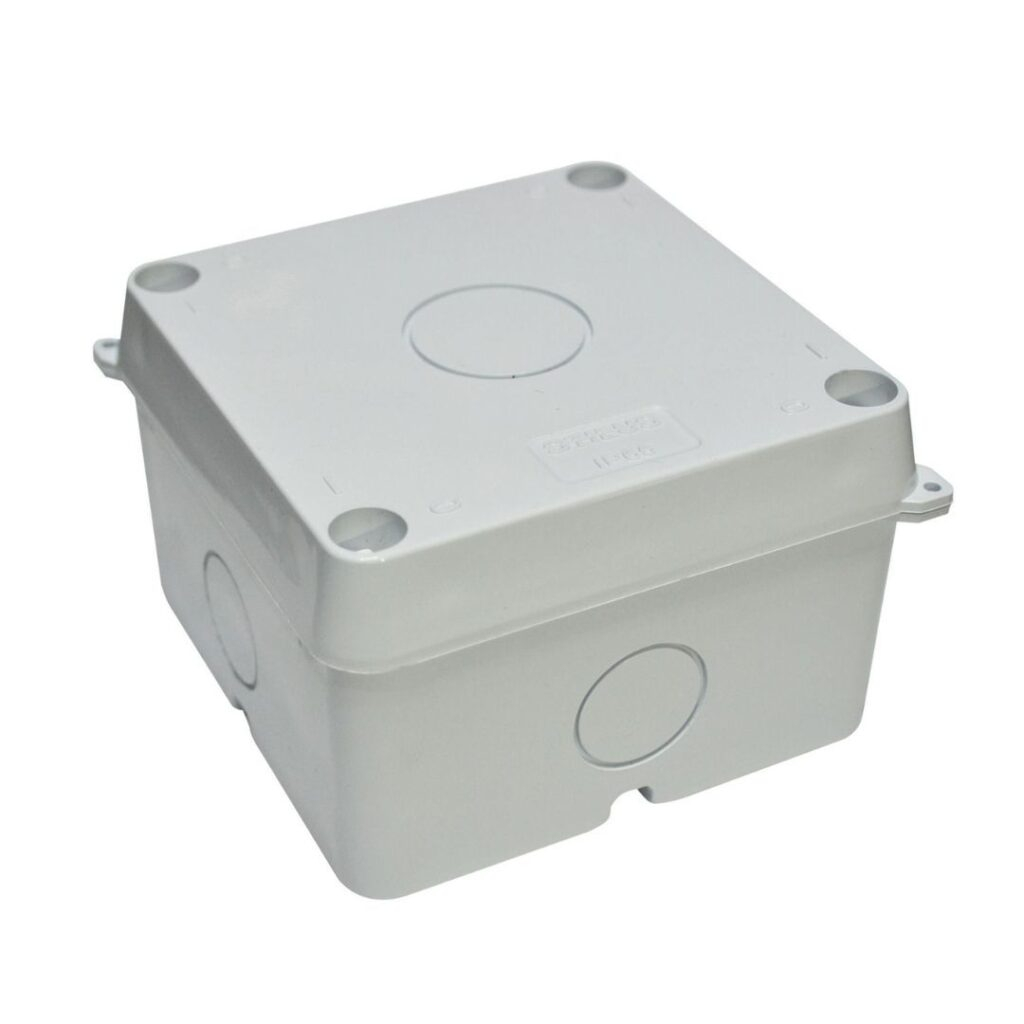 CAIXA ORGANIZADORA PEQUENA STILUS 10x10 PARA CFTV CONECTORES E FONTE DE ALIMENTAÇÃO