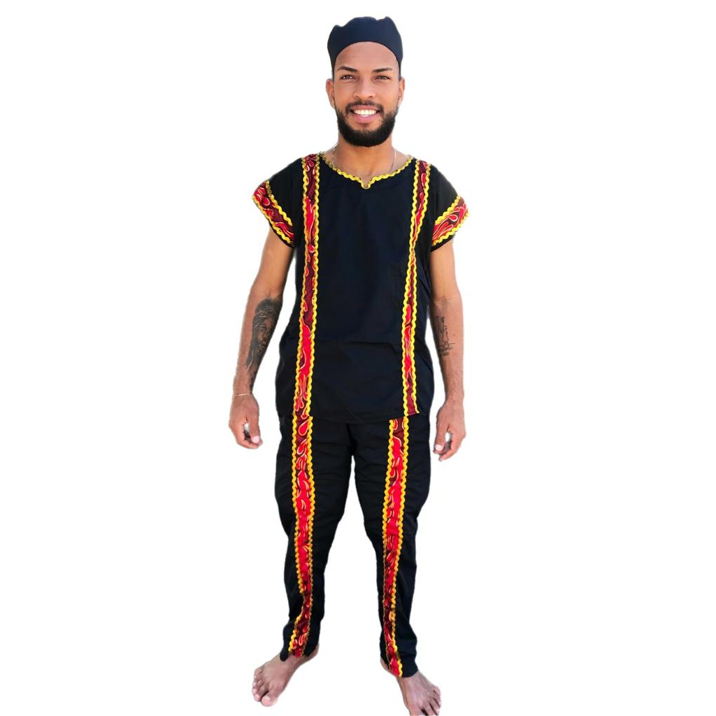 Conjunto Masculino Exú com Eketé Umbanda Candomblé