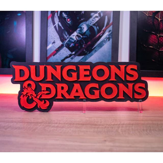 Logo 3D - DUNGEONS & DRAGONS - Placa decorativa