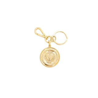 Chaveiro Feminino Medalha Salmo 37:5 Religioso Dourado
