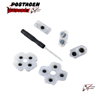 Kit Borrachas Condutivas e Chave Controles Ps4 JDS/M 050 e 055