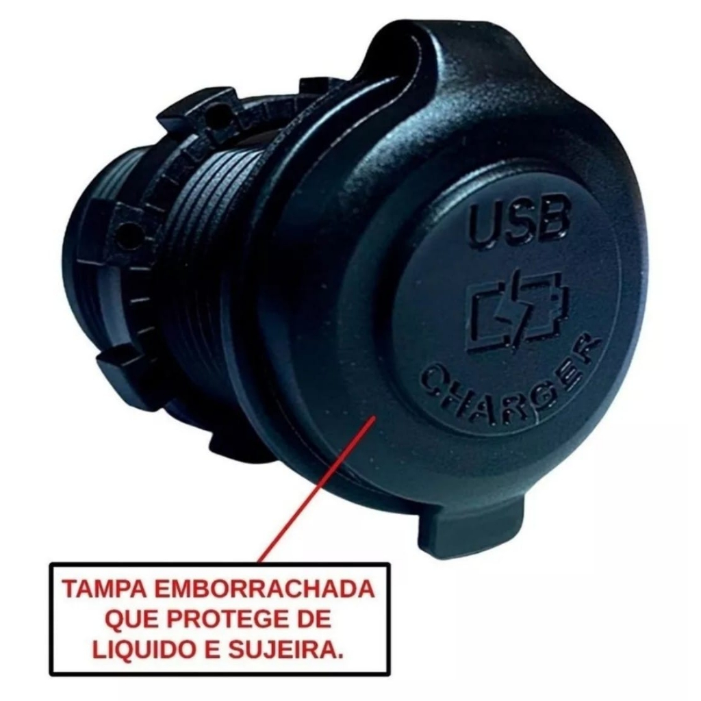 Carregador Tomada Veicular em Geral 3.1a Usb Rosca Rs108 3ubr Ônibus ...