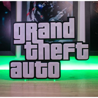Logo 3D - GTA - Placa Decorativa