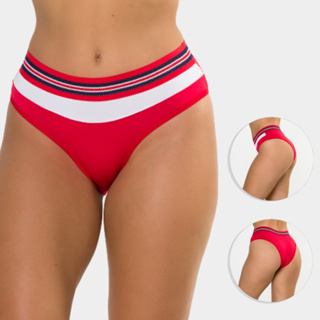 Kit 5 Calcinhas Tanga Cintura Alta Elástico Confortável