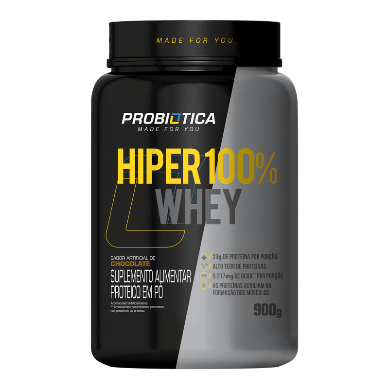 HIPER 100% WHEY 900g pote – PROBIÓTICA