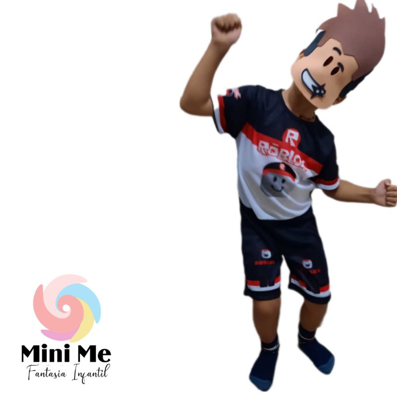 Fantasia Infantil Roblox Menino Masculina com Máscara Kids