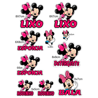 Kit adesivo Minnie e Mickey Para COZINHA Á Prova D