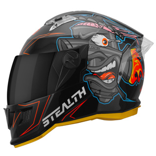 Capacete Para Moto Fechado Pro Tork Lançamento Stealth Carburetor Brilhante com Viseira Fumê Masculino Feminino