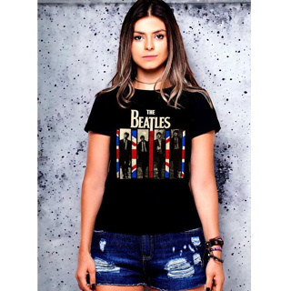 Camiseta The Beatles John Lennon Paul Mccartney Feminina