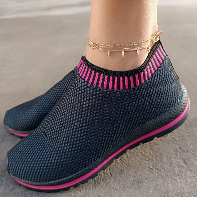 Tenis meia feminino calça fácil Feminino Lançamento slip on Casual Tradicional Barato