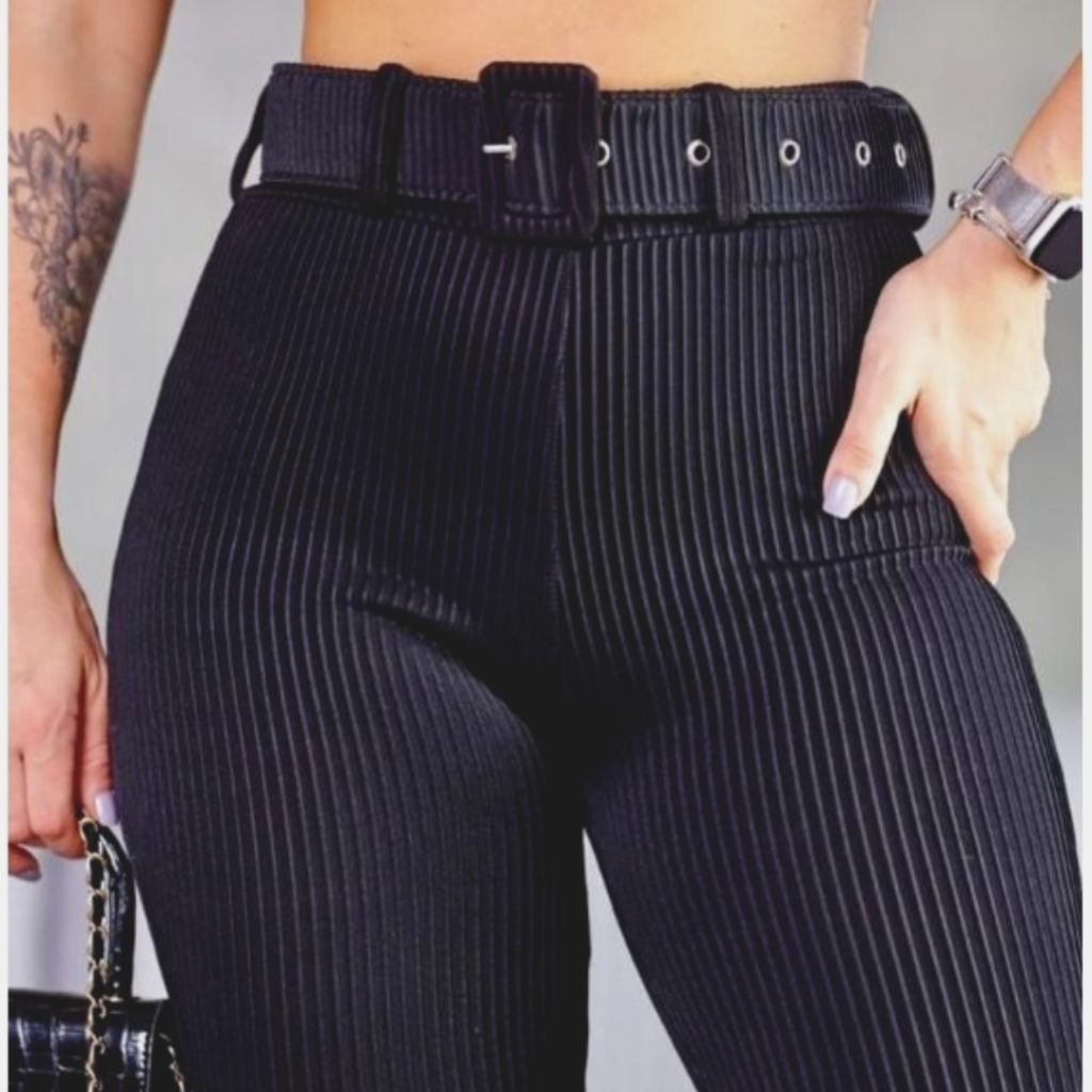 Calça clearance canelada feminina