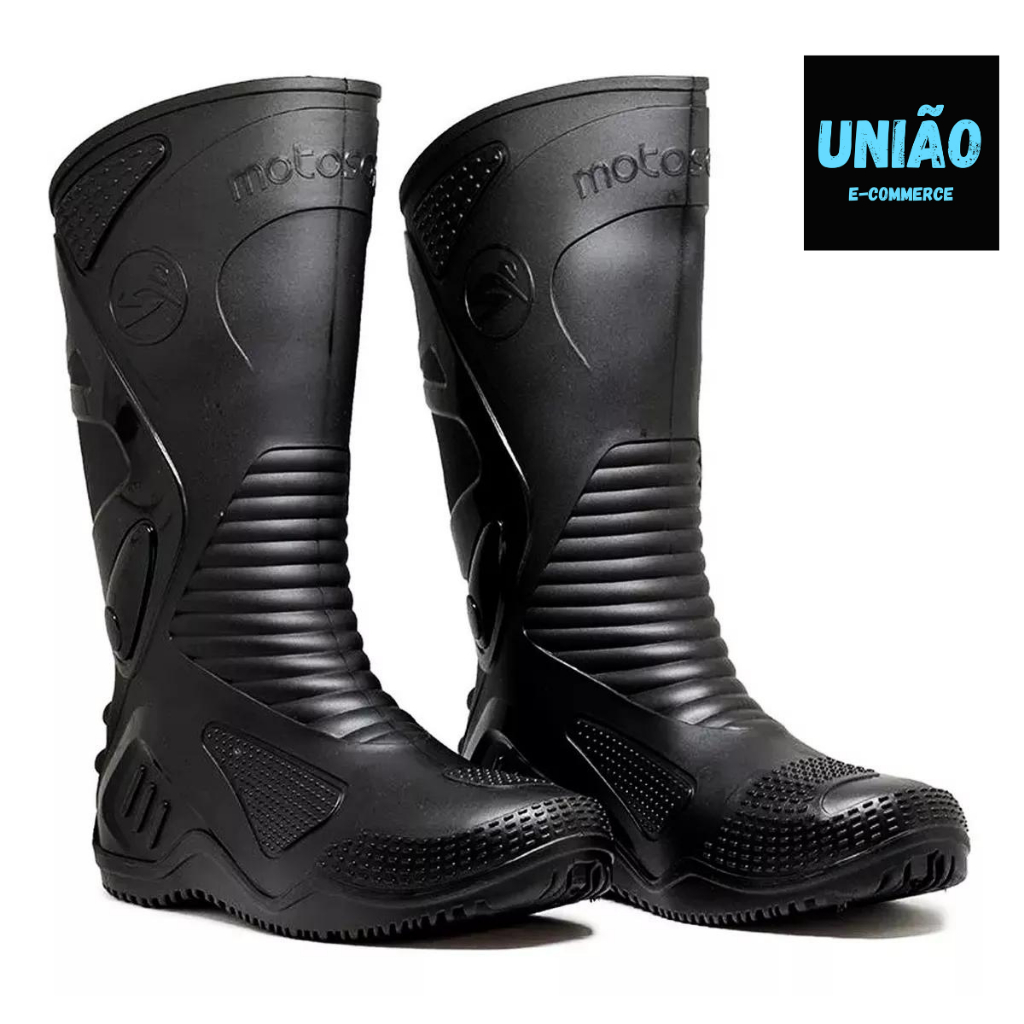 Bota Chuva Motosafe Motociclista Moto Motoboy Impermeável Shopee