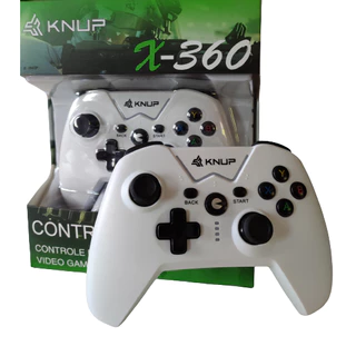 Controle Com Fio Xbox 360 Joystick PC Manete USB Entrada P2 Para Fone