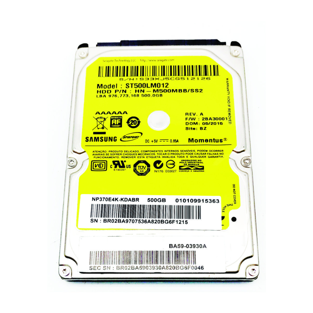 HD Samsung 500 GB 2,5 Modelo ST500LM012 pra notebook e pc | Shopee Brasil