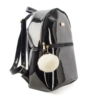 Mochila Feminino Modelo em Verniz Brilhoso com Alças - Super Promoção e Com Envio Imediato