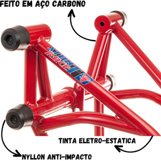 Protetor Motor Carenagem Stunt Race Nxr160 Bros 160 Vermelho