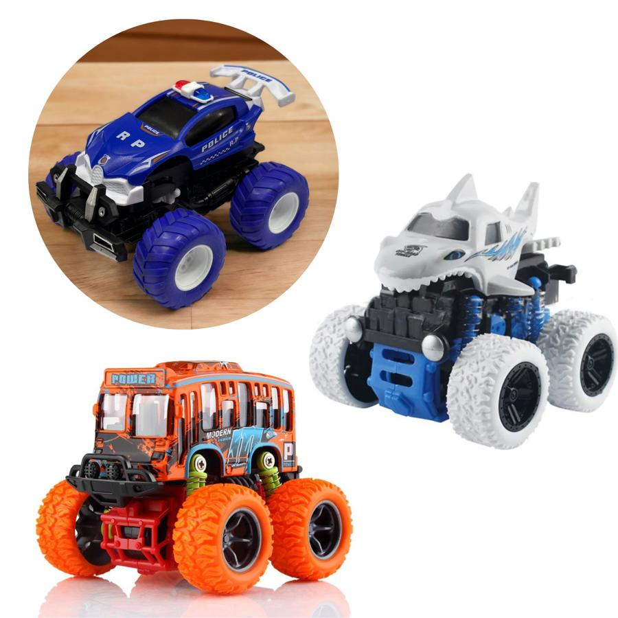 Kit 3 Caminhão monstro carrinho de brinquedo fricção 360 carrinho 4x4