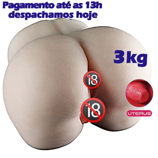 Masturbador Masculino Realista com utero vagina anus 3kg