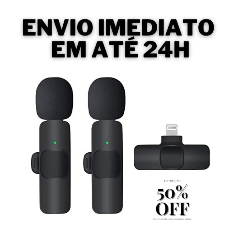 Microfone De Lapela Sem Fio Envio Imediato K Vlog Compat Vel Tipo C E Iphone Shopee Brasil