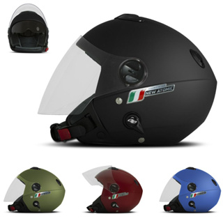 Capacete Moto Aberto New Atomic Elite Masculino Feminino Pro Tork Promoção Com Sub Viseira Lançamento