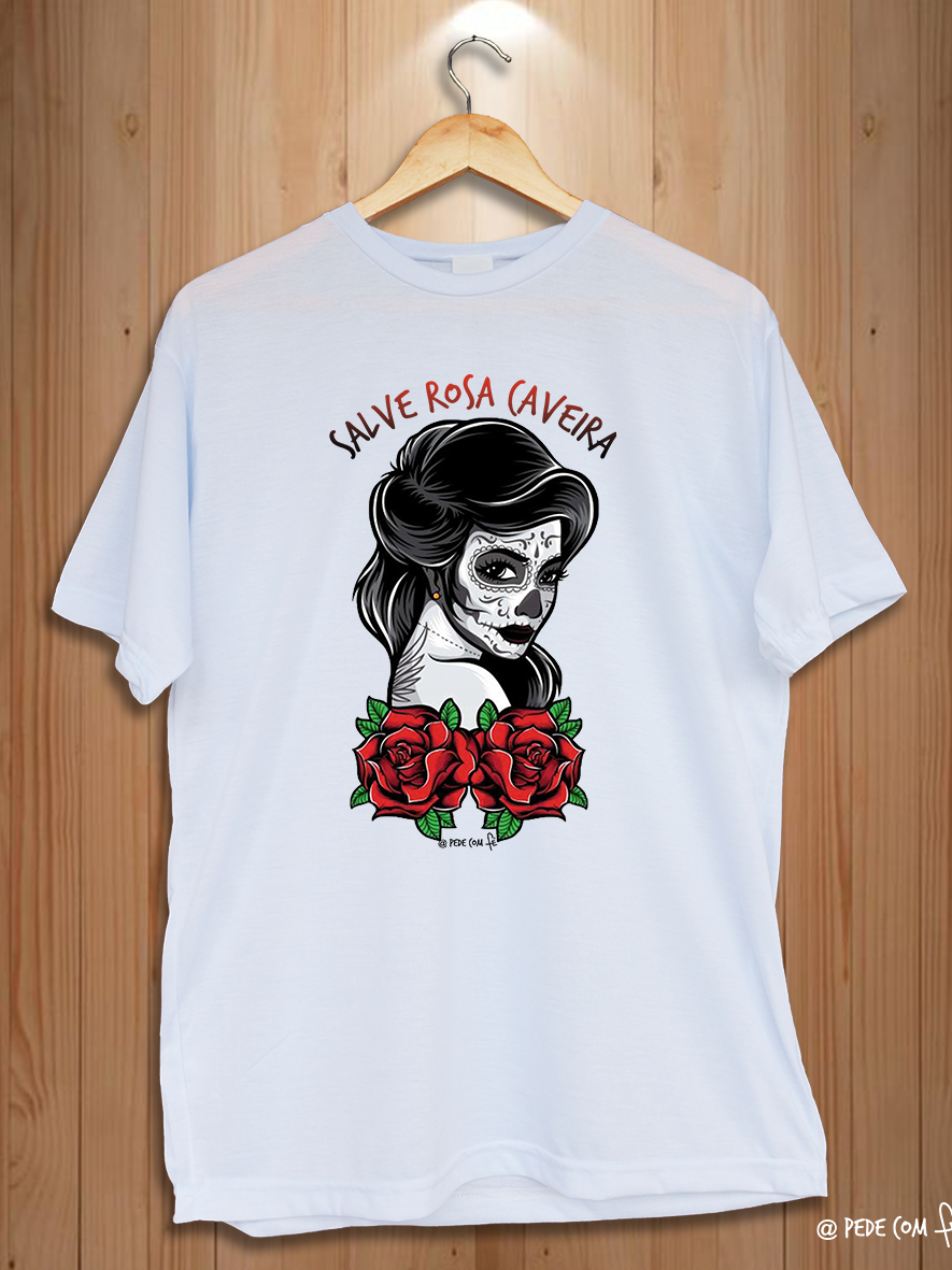 Camiseta Rosa Caveira - Congá Store