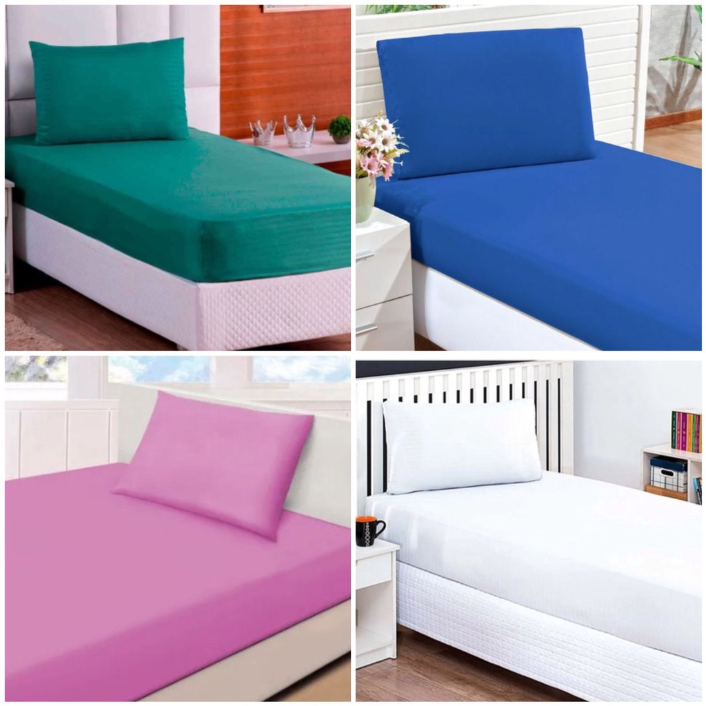 Jogo de Lençol Solteiro 2 Peças Microfibra - Cores Lisas