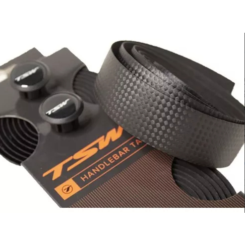 2 Fitas Guidão Preta Tsw Slim Padrão Carbono Bike Speed Road