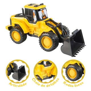 Brinquedo Trator Amarelo Divertido Para Meninos Bs Toys em Oferta na Shopee