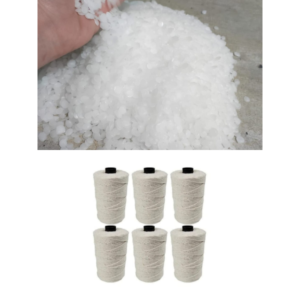 Parafina Para Velas 1 KG - Alto Punto De Fusión 56/58°C, Color Blanco, Bajo En Aceites