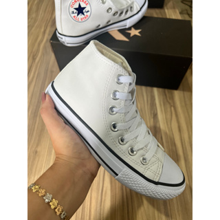 TÊNIS CONVERSE ALL STAR BOTA COURO TODO PRETO CT08250002 - Via Colors -  Calçapé Calçados