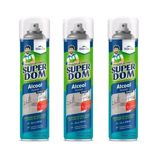 Kit 03 Álcool Spray Super Dom 400ml