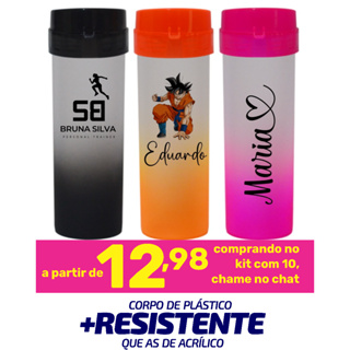 Garrafa Squeeze de Água Acqua Bio Degradê em Plástico PP Degradê 475ml